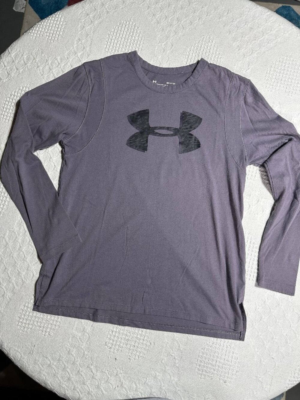 Under Armour HeatGear Women's S Gray Long Sleeve Loose Fit Workout Shirt